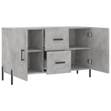 Buffet gris béton 100x36x60 cm bois d'ingénierie