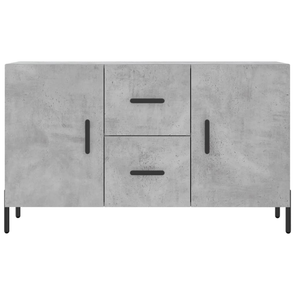 Buffet gris béton 100x36x60 cm bois d'ingénierie