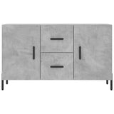 Buffet gris béton 100x36x60 cm bois d'ingénierie