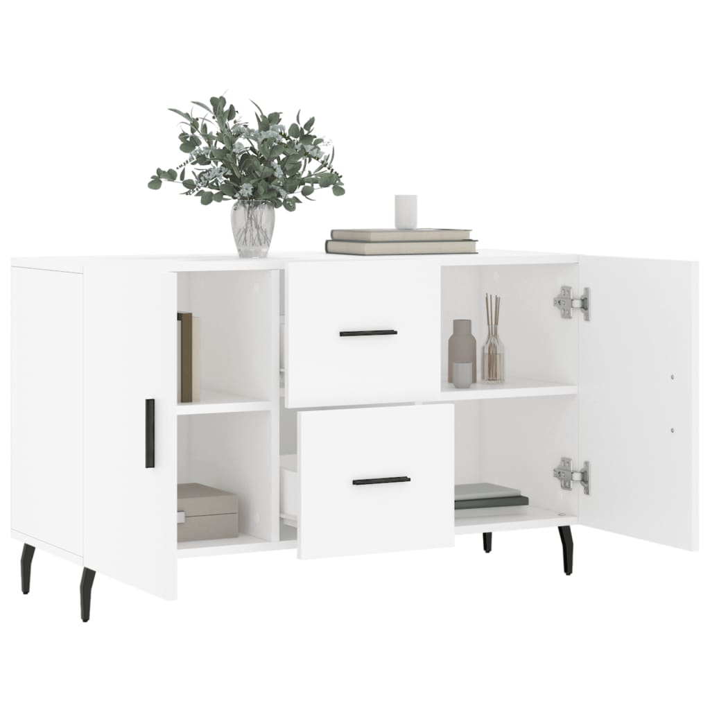 Buffet blanc 100x36x60 cm bois d'ingénierie