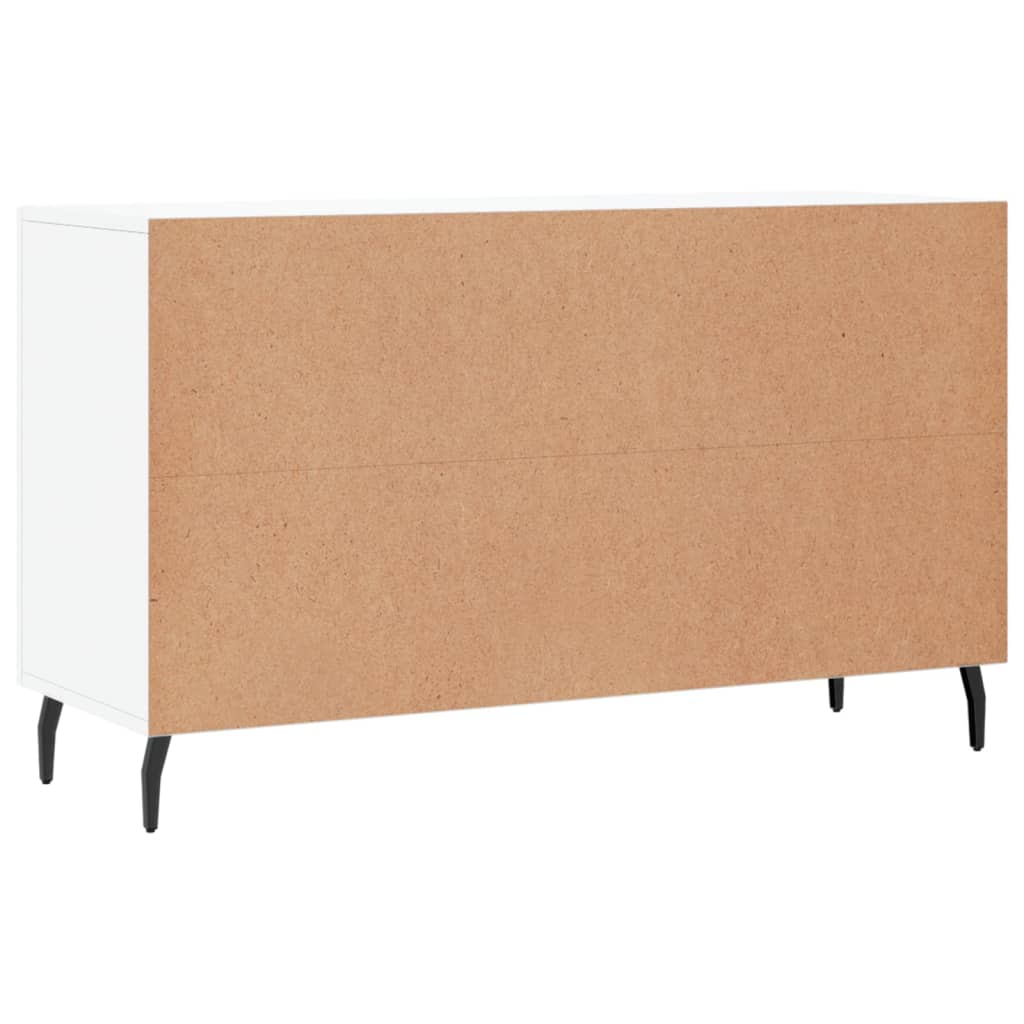 Hochglanzweißes Sideboard 100x36x60 cm aus Holzwerkstoff