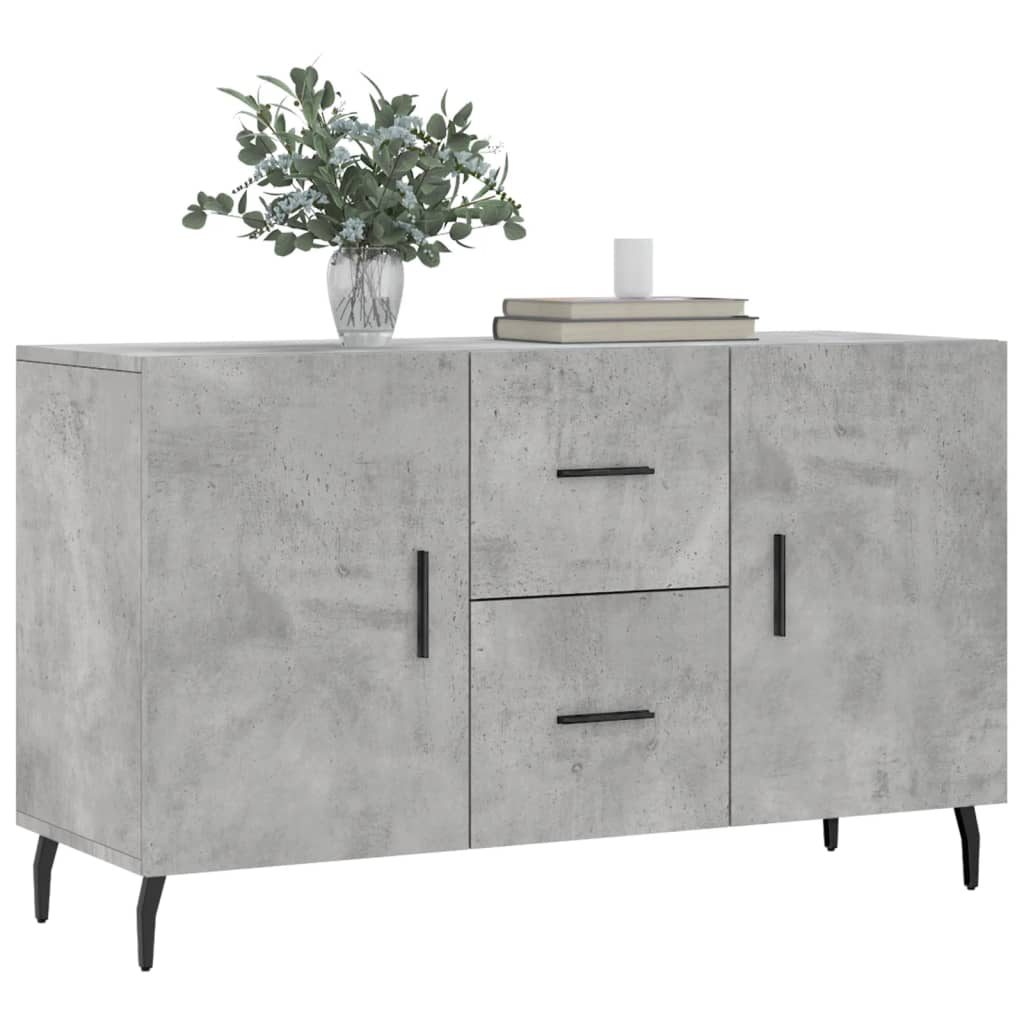 Concrete gray sideboard 100x36x60 cm engineered wood