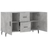 Concrete gray sideboard 100x36x60 cm engineered wood