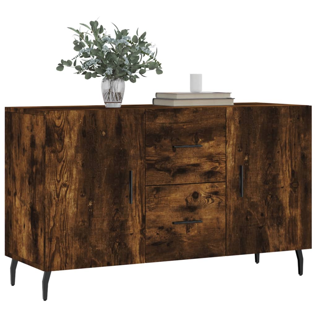 Smoked oak sideboard 100x36x60 cm engineered wood