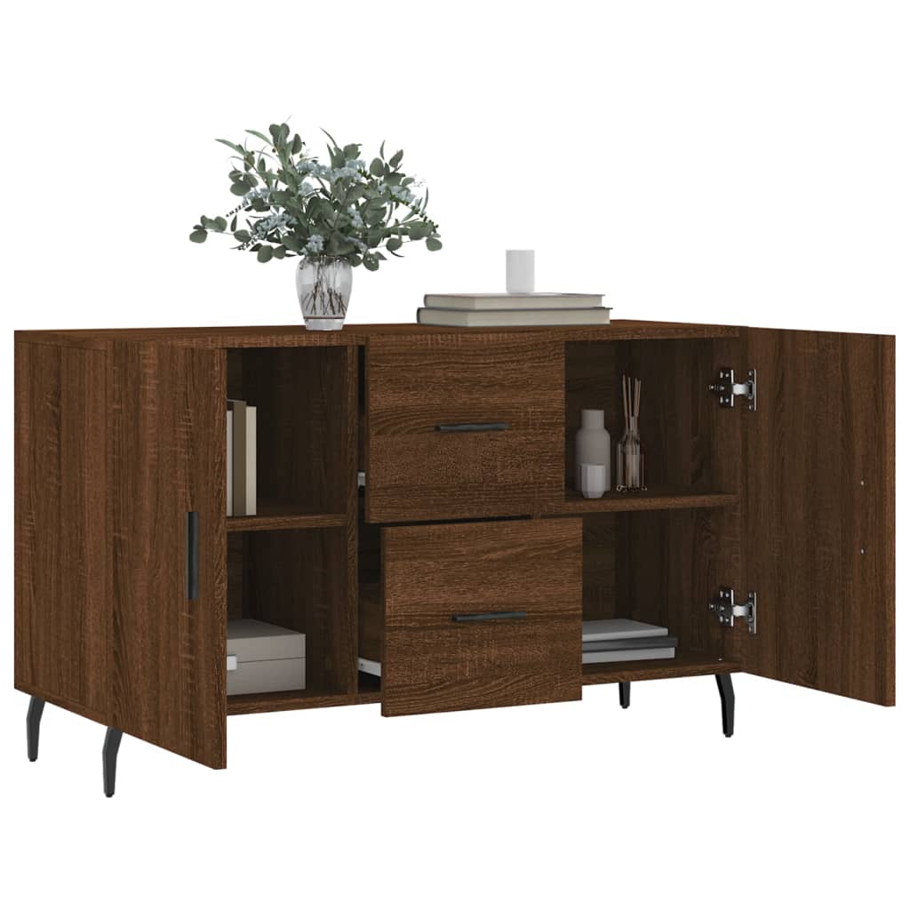 Brown oak sideboard 100x36x60 cm engineered wood