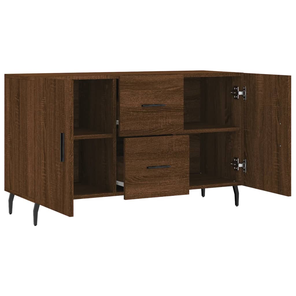 Brown oak sideboard 100x36x60 cm engineered wood