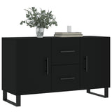 Buffet noir 100x36x60 cm bois d'ingénierie