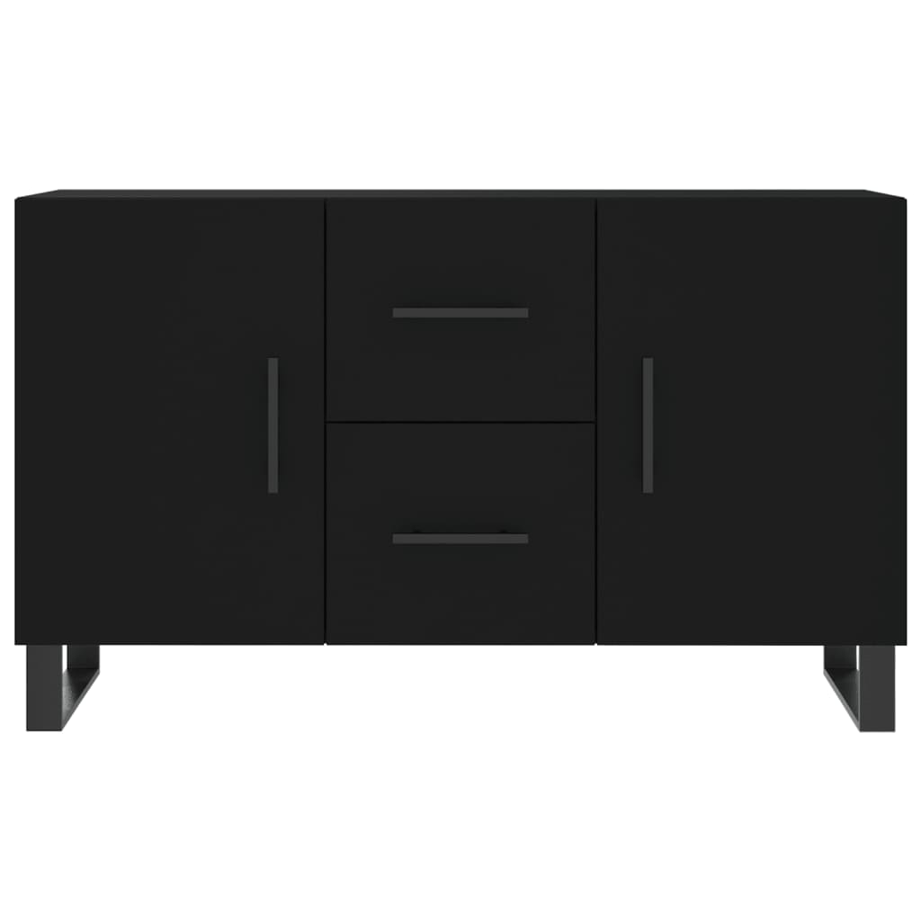 Buffet noir 100x36x60 cm bois d'ingénierie