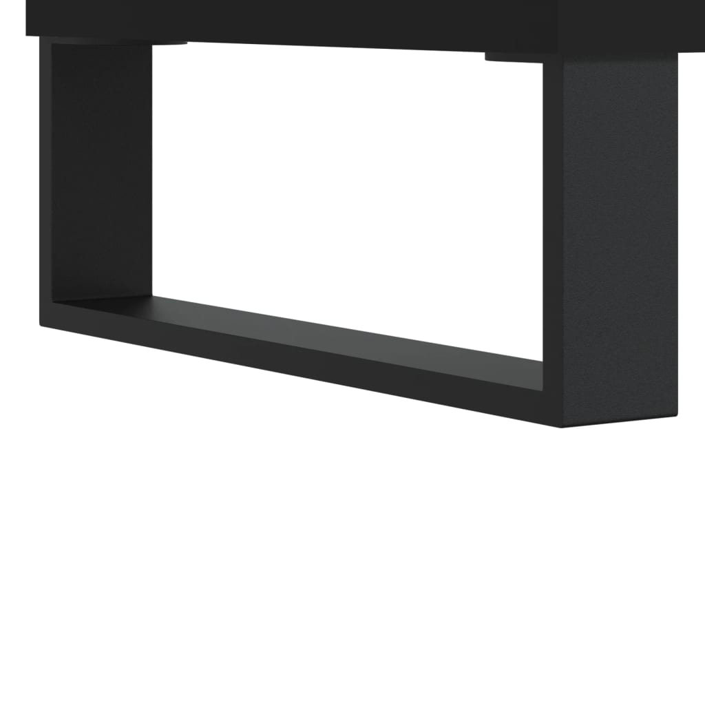 Buffet noir 100x36x60 cm bois d'ingénierie