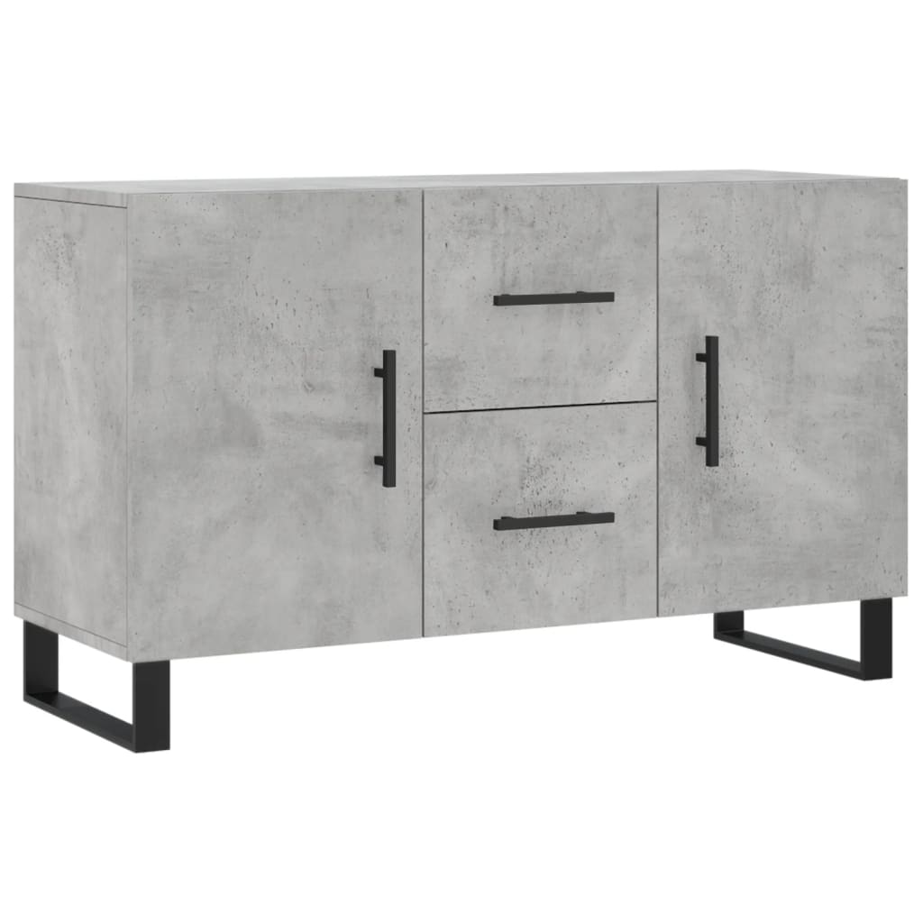 Buffet gris béton 100x36x60 cm bois d'ingénierie