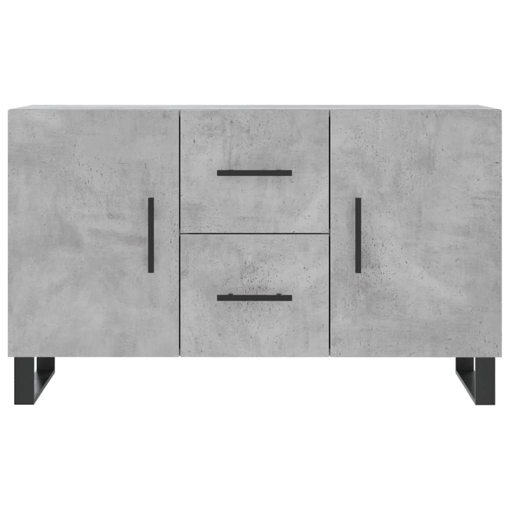 Buffet gris béton 100x36x60 cm bois d'ingénierie