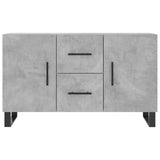 Buffet gris béton 100x36x60 cm bois d'ingénierie