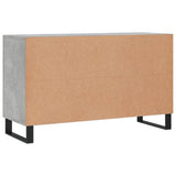 Buffet gris béton 100x36x60 cm bois d'ingénierie