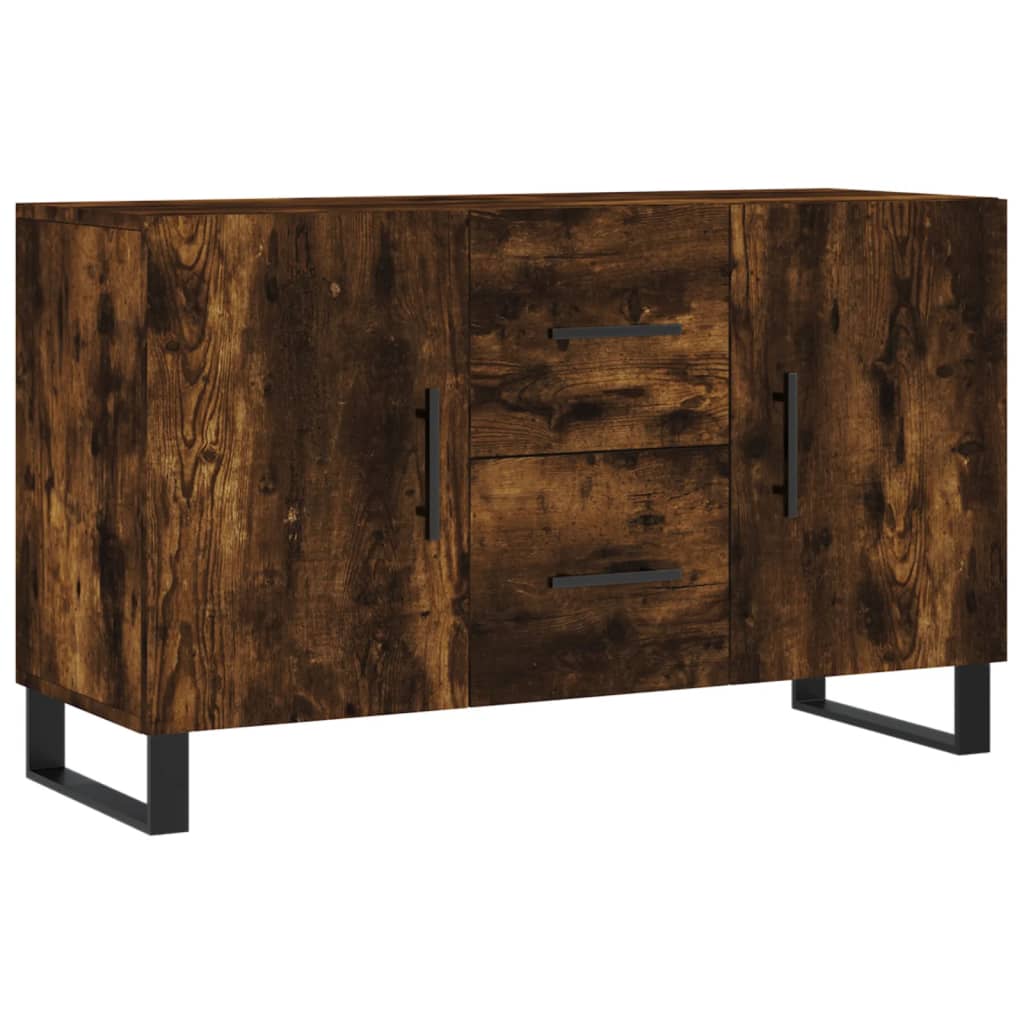 Smoked oak sideboard 100x36x60 cm engineered wood