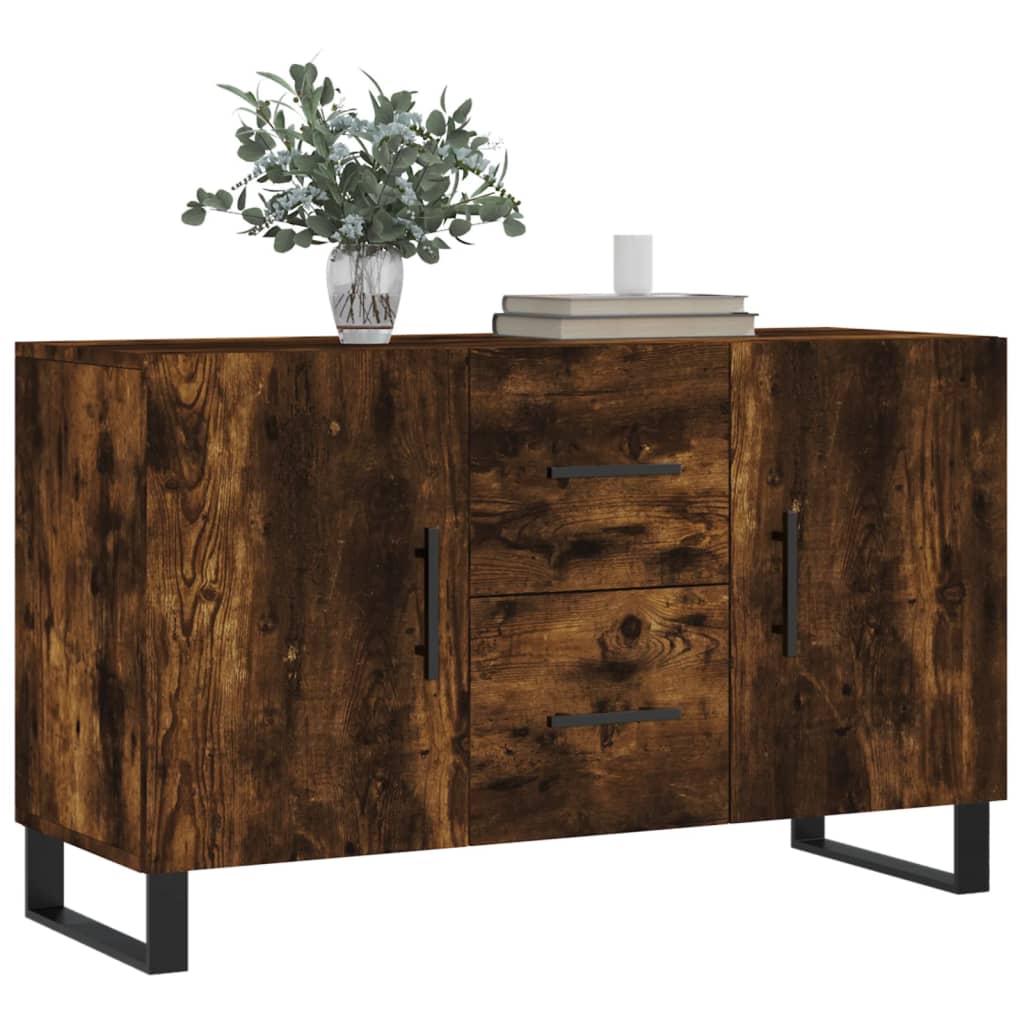 Smoked oak sideboard 100x36x60 cm engineered wood