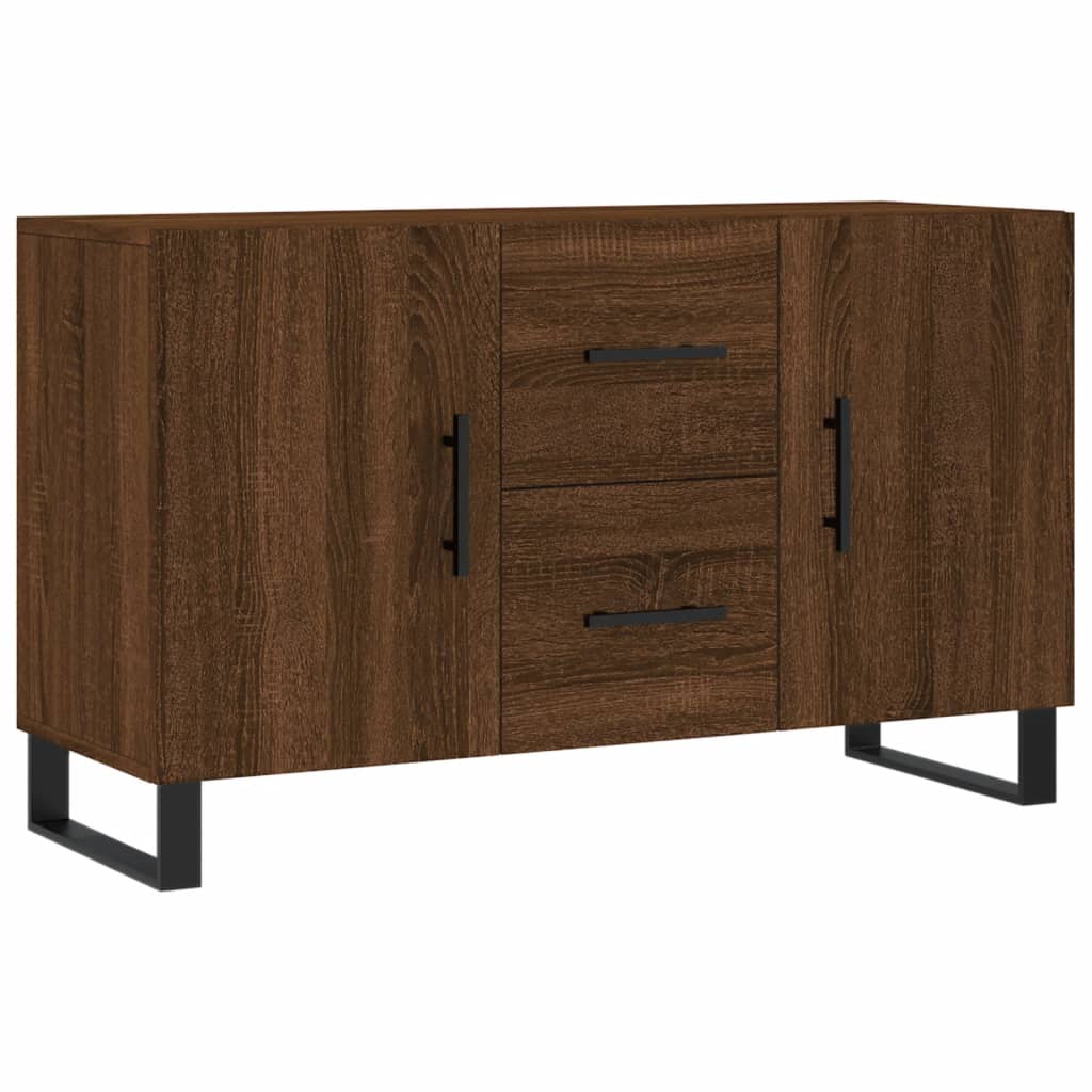 Brown oak sideboard 100x36x60 cm engineered wood