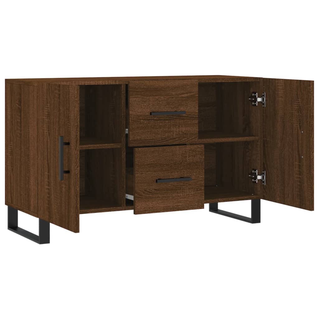 Brown oak sideboard 100x36x60 cm engineered wood