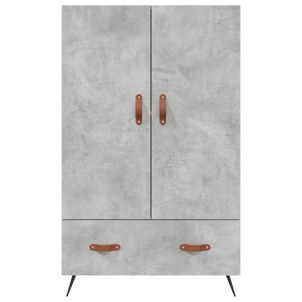 Buffet haut gris béton 69,5x31x115 cm bois d'ingénierie