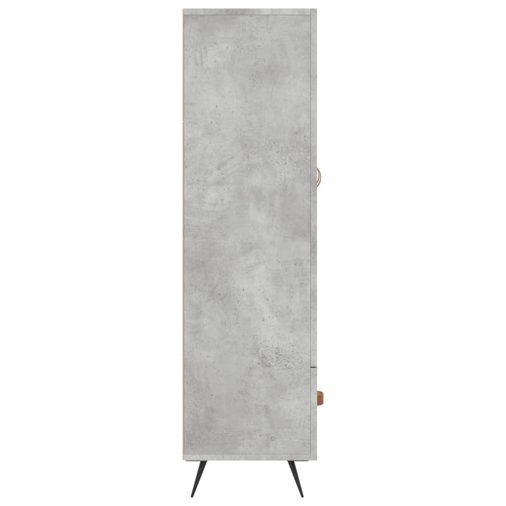 Concrete gray high sideboard 69.5x31x115 cm engineered wood