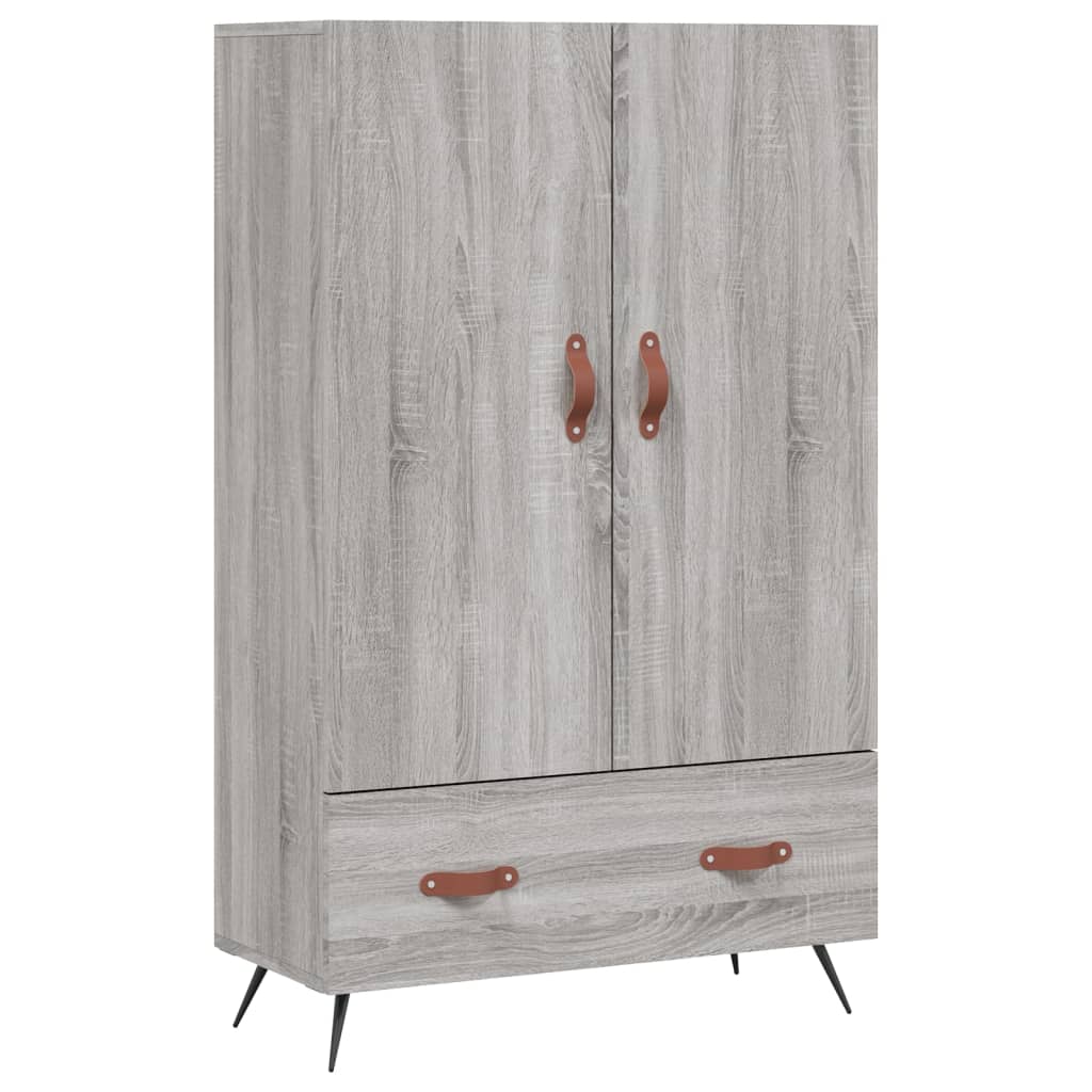 Sonoma hohes Sideboard grau 69,5 x 31 x 115 cm, Holzwerkstoff