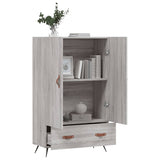 Sonoma hohes Sideboard grau 69,5 x 31 x 115 cm, Holzwerkstoff