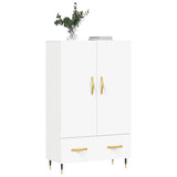 Buffet haut blanc 69,5x31x115 cm bois d'ingénierie