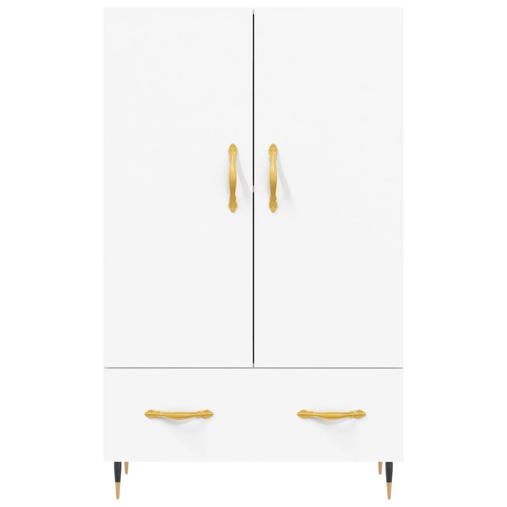 Buffet haut blanc 69,5x31x115 cm bois d'ingénierie