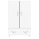 Buffet haut blanc 69,5x31x115 cm bois d'ingénierie