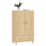 Hohes Sideboard aus Sonoma-Eiche, 69,5 x 31 x 115 cm, Holzwerkstoff