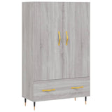 Buffet haut sonoma gris 69,5x31x115 cm bois d'ingénierie