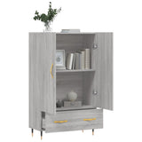 Buffet haut sonoma gris 69,5x31x115 cm bois d'ingénierie