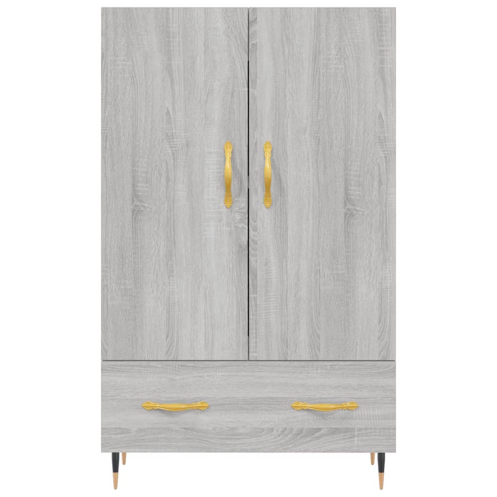 Buffet haut sonoma gris 69,5x31x115 cm bois d'ingénierie