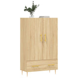 Hohes Sideboard aus Sonoma-Eiche, 69,5 x 31 x 115 cm, Holzwerkstoff