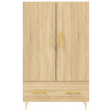 Hohes Sideboard aus Sonoma-Eiche, 69,5 x 31 x 115 cm, Holzwerkstoff