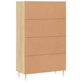 Hohes Sideboard aus Sonoma-Eiche, 69,5 x 31 x 115 cm, Holzwerkstoff