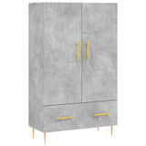 Concrete gray high sideboard 69.5x31x115 cm engineered wood