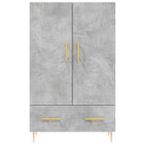 Concrete gray high sideboard 69.5x31x115 cm engineered wood