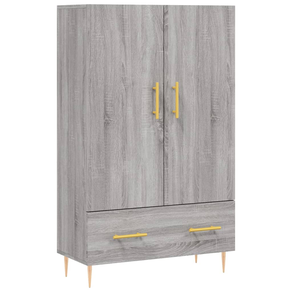 Buffet haut sonoma gris 69,5x31x115 cm bois d'ingénierie