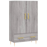 Buffet haut sonoma gris 69,5x31x115 cm bois d'ingénierie