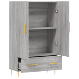 Buffet haut sonoma gris 69,5x31x115 cm bois d'ingénierie