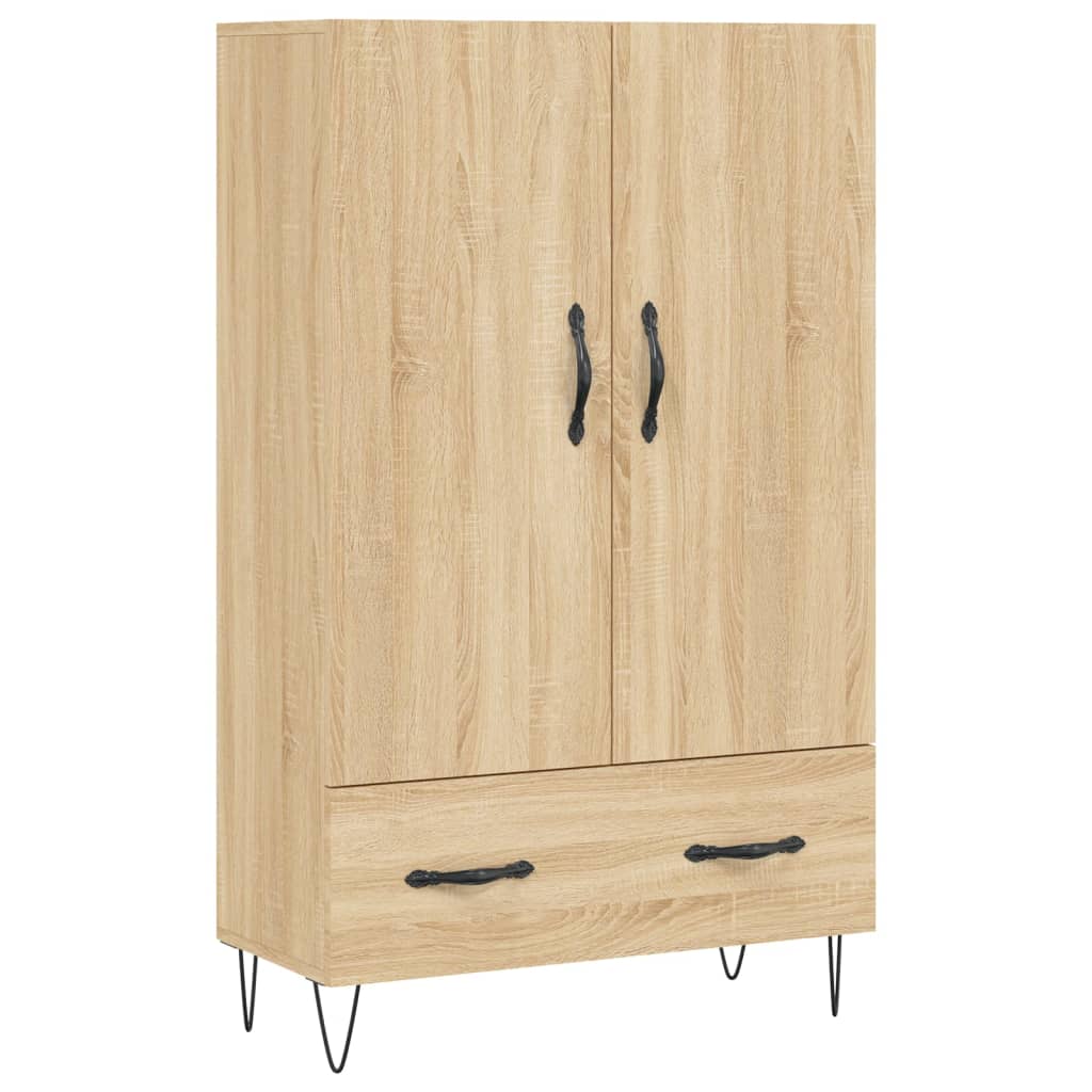 High sideboard sonoma oak 69.5x31x115 cm engineered wood