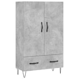 Betongraues hohes Sideboard 69,5 x 31 x 115 cm, Holzwerkstoff