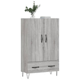 Buffet haut sonoma gris 69,5x31x115 cm bois d'ingénierie