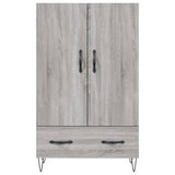 Buffet haut sonoma gris 69,5x31x115 cm bois d'ingénierie