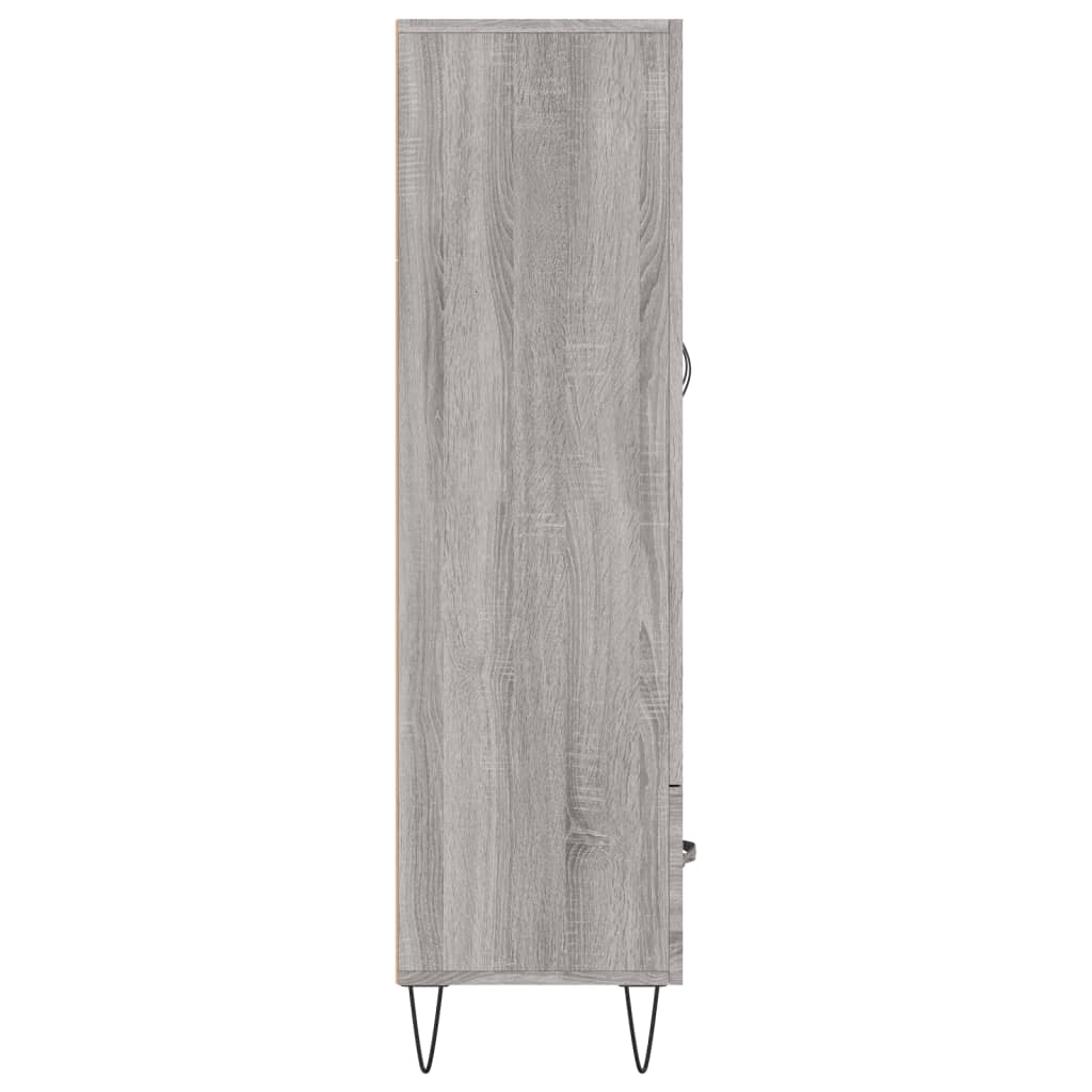 Buffet haut sonoma gris 69,5x31x115 cm bois d'ingénierie