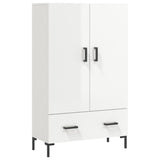 High sideboard white gloss 69.5x31x115 cm engineered wood