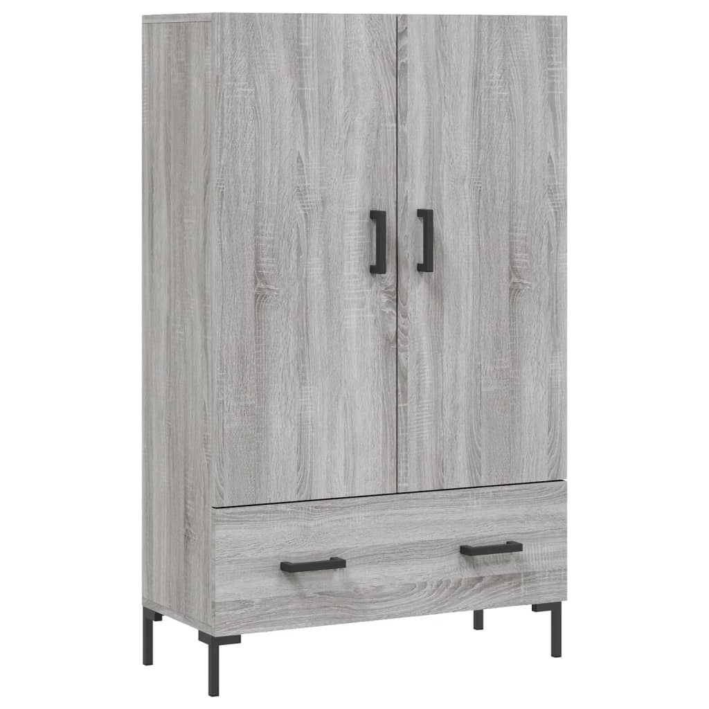 Buffet haut sonoma gris 69,5x31x115 cm bois d'ingénierie