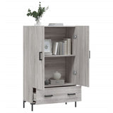 Buffet haut sonoma gris 69,5x31x115 cm bois d'ingénierie