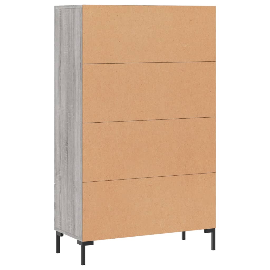 Buffet haut sonoma gris 69,5x31x115 cm bois d'ingénierie