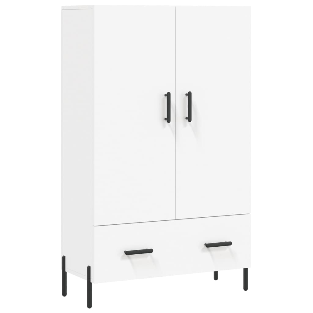 Buffet haut blanc 69,5x31x115 cm bois d'ingénierie